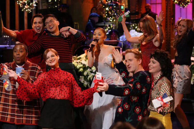 Ariana Grande Spoofs Mariah Carey’s 'All I Want for Christmas'