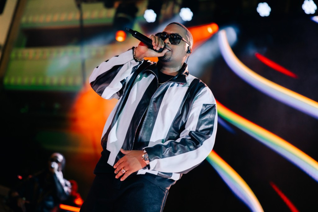 Nas Performs for Amazon Music NBA Cup 2025 in Las Vegas