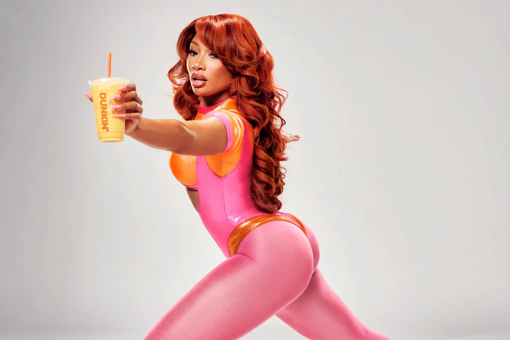 Megan Thee Stallion Dips Into Her Jane Fonda Era for Dunkin' Ad