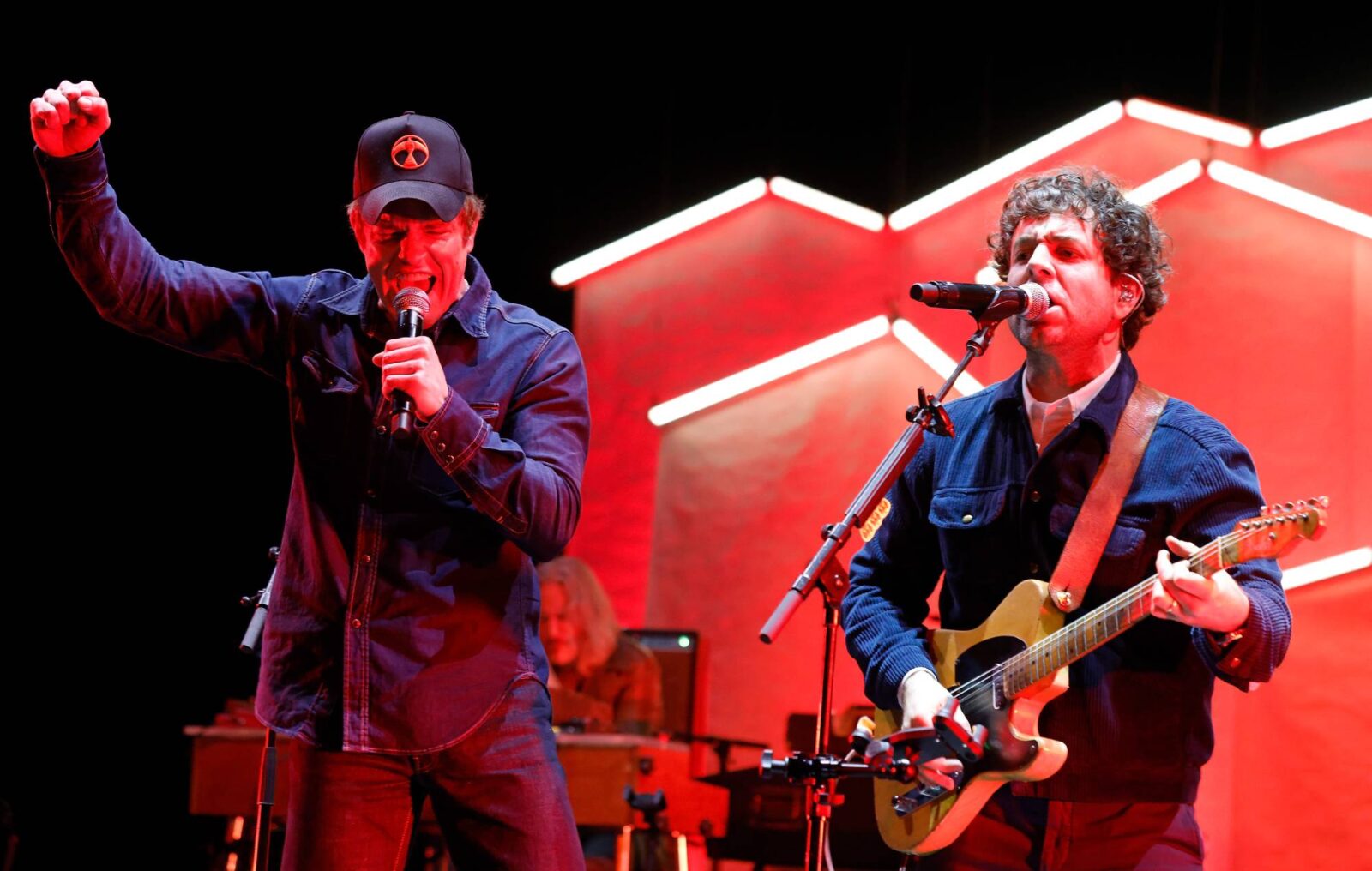 Watch Brandon Flowers join Dawes for The Killers' 'When You Were Young' and Bruce Springsteen's 'The Promised Land'