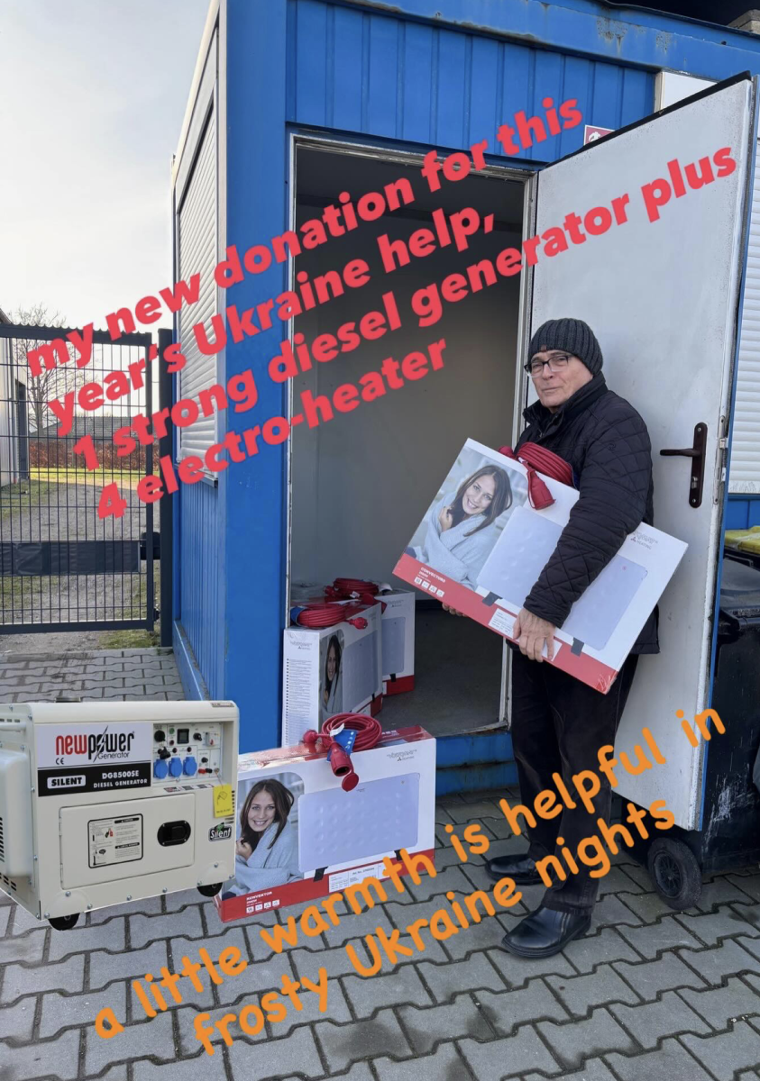 Wolfgang Flur (Kraftwerk) send generators to the Ukraine