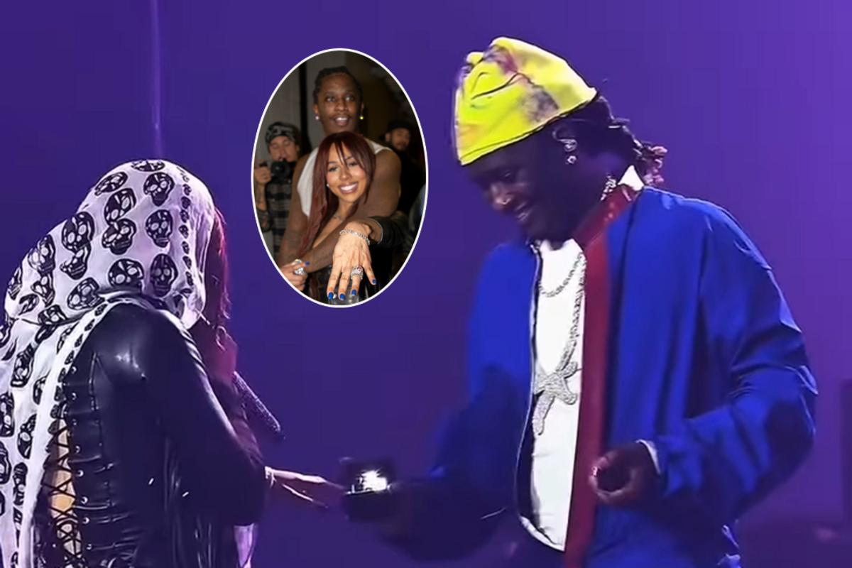 Young Thug Proposes to Mariah The Scientist at Atlanta Concert