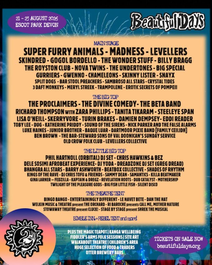 Beautiful Days festival announce 2026 line up