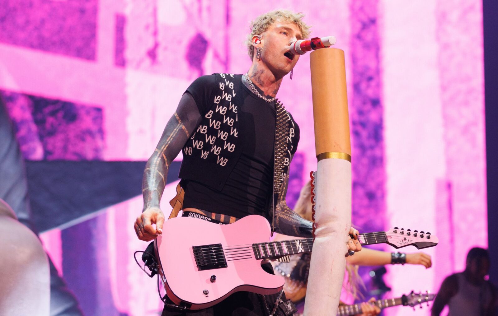 Machine Gun Kelly fan falls through opening in stage