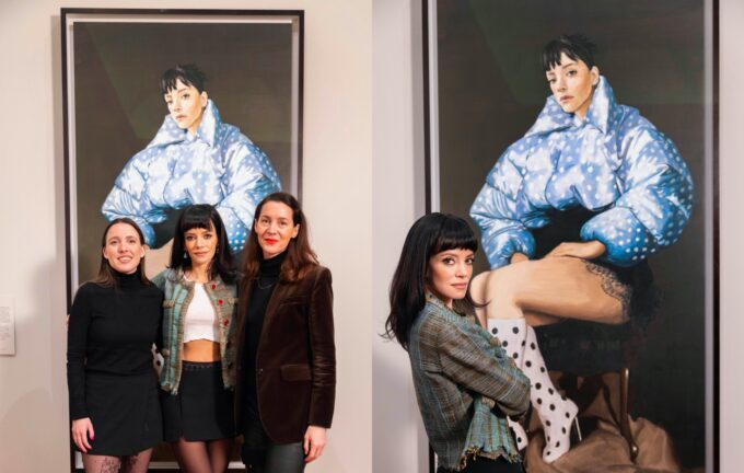 Watch Lily Allen unveil original 'West End Girl' painting at London's National Portrait Gallery