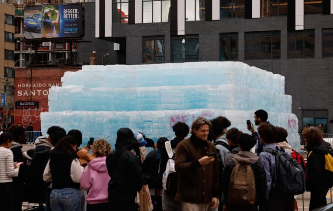 Drake hides 'Iceman' release date in block of ice, fans attack it with pickaxes, police intervene