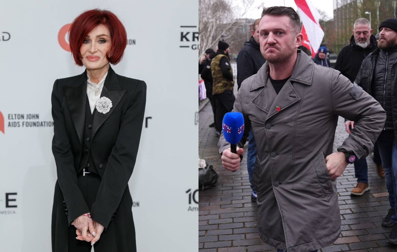 Sharon Osbourne indicates she will join Tommy Robinson's anti-immigration march