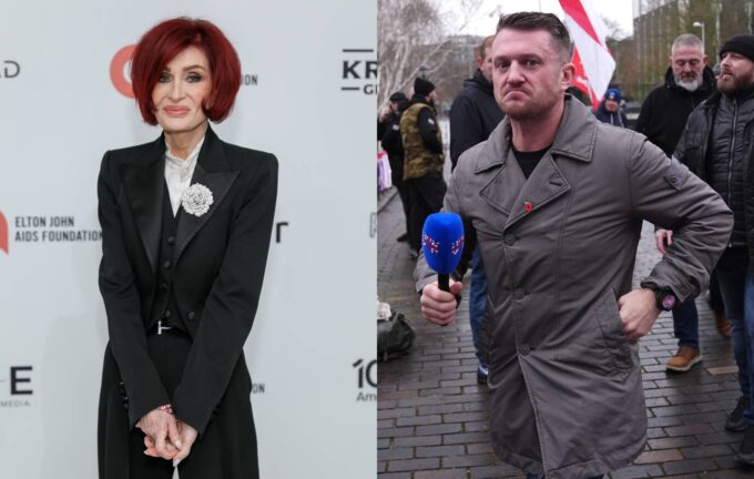 Sharon Osbourne indicates she will join Tommy Robinson's anti-immigration march