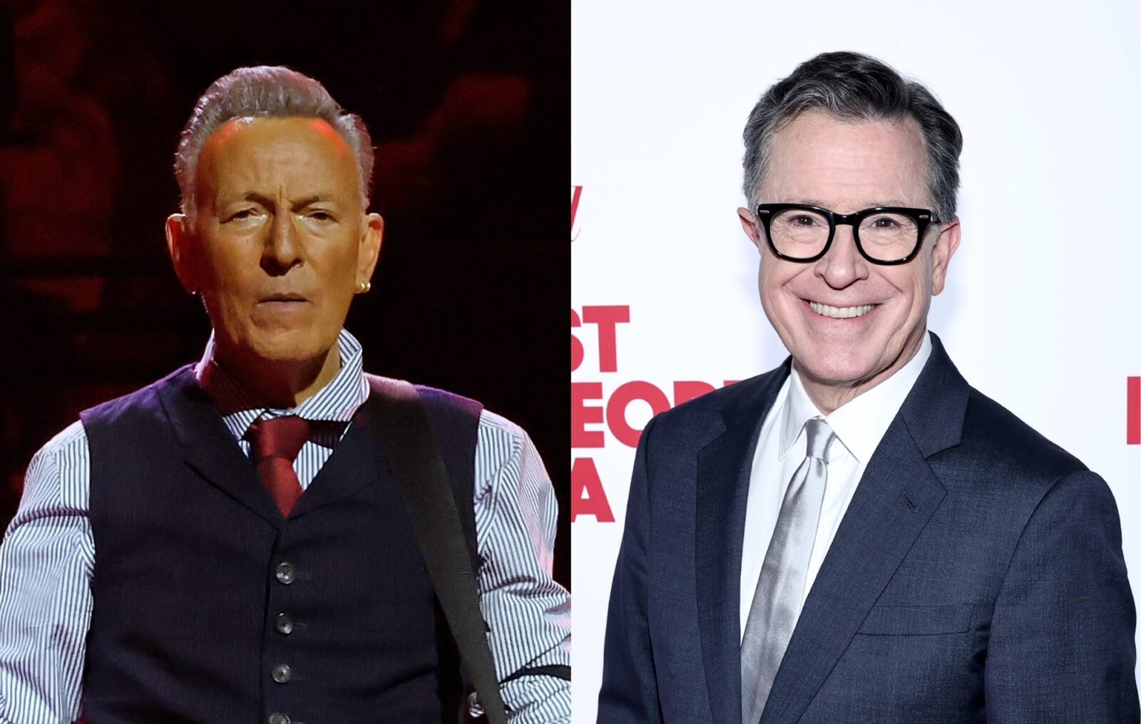 Bruce Springsteen hails Stephen Colbert as "the first guy in America who lost his show because we got a president who can't take a joke"