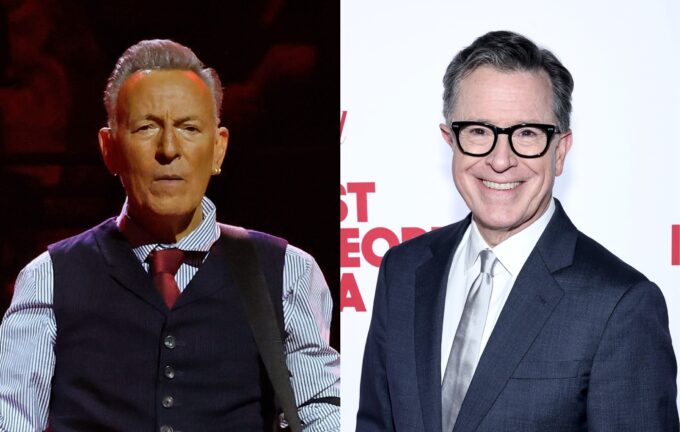 Bruce Springsteen hails Stephen Colbert as "the first guy in America who lost his show because we got a president who can't take a joke"