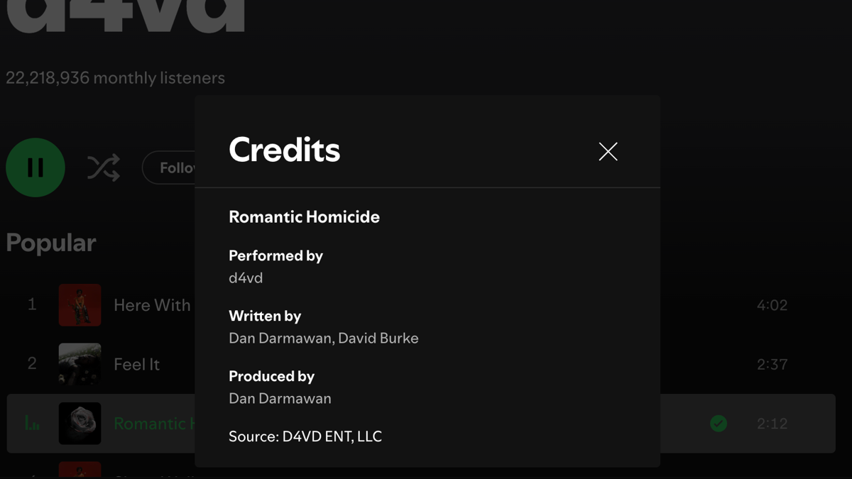 D4vd Quietly Dropped by Interscope/UMG; Profile Scrubbed