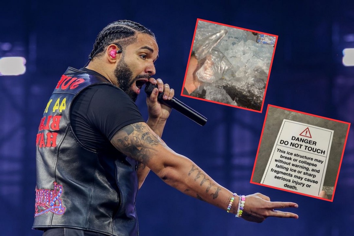 Drake Fans Sell Ice Chunks, Signs From Rapper's Iceman Structure