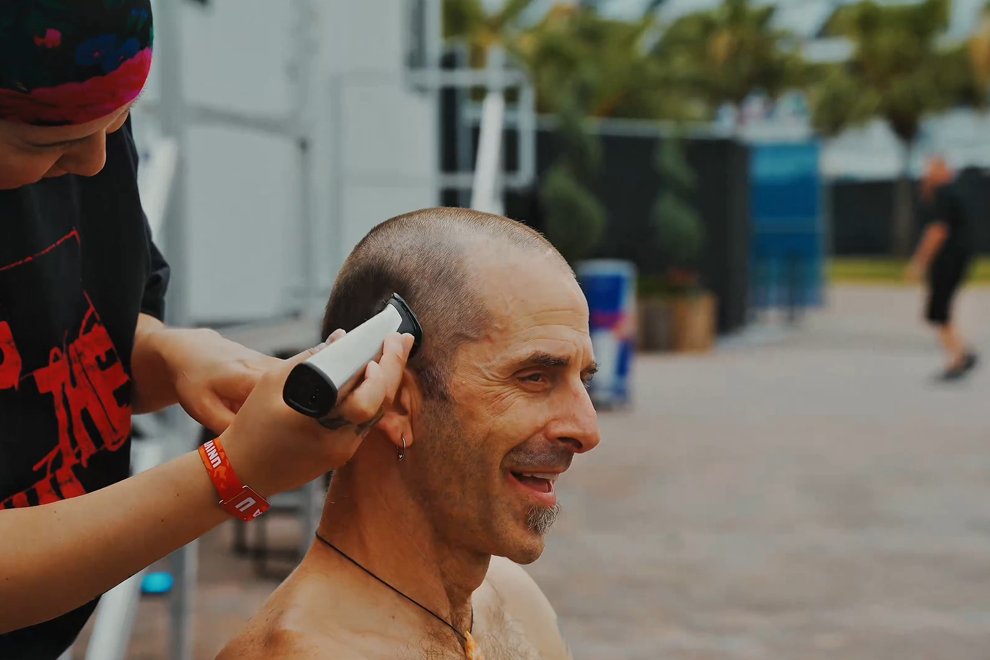 Watch Lamb Of God's Randy Blythe Get His Head Shaved By Fan With Cancer