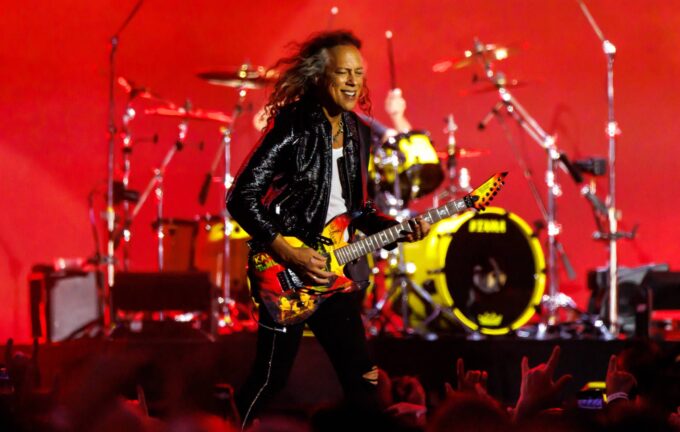 Metallica’s Kirk Hammett falls from stage days after Taylor Swift T-shirt backlash