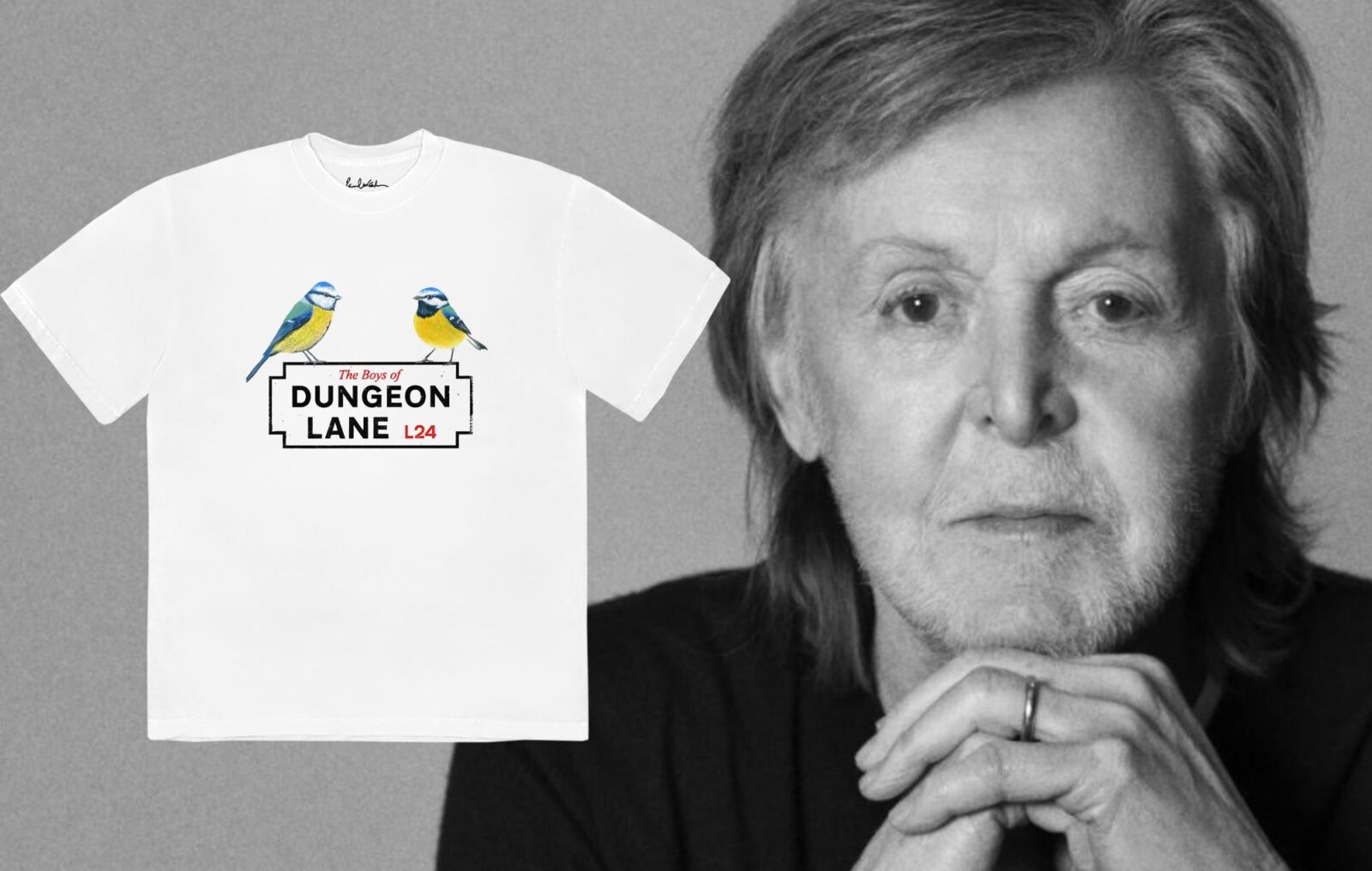 Stella McCartney releases exclusive, limited edition Paul McCartney 'The Boys of Dungeon Lane' t-shirt