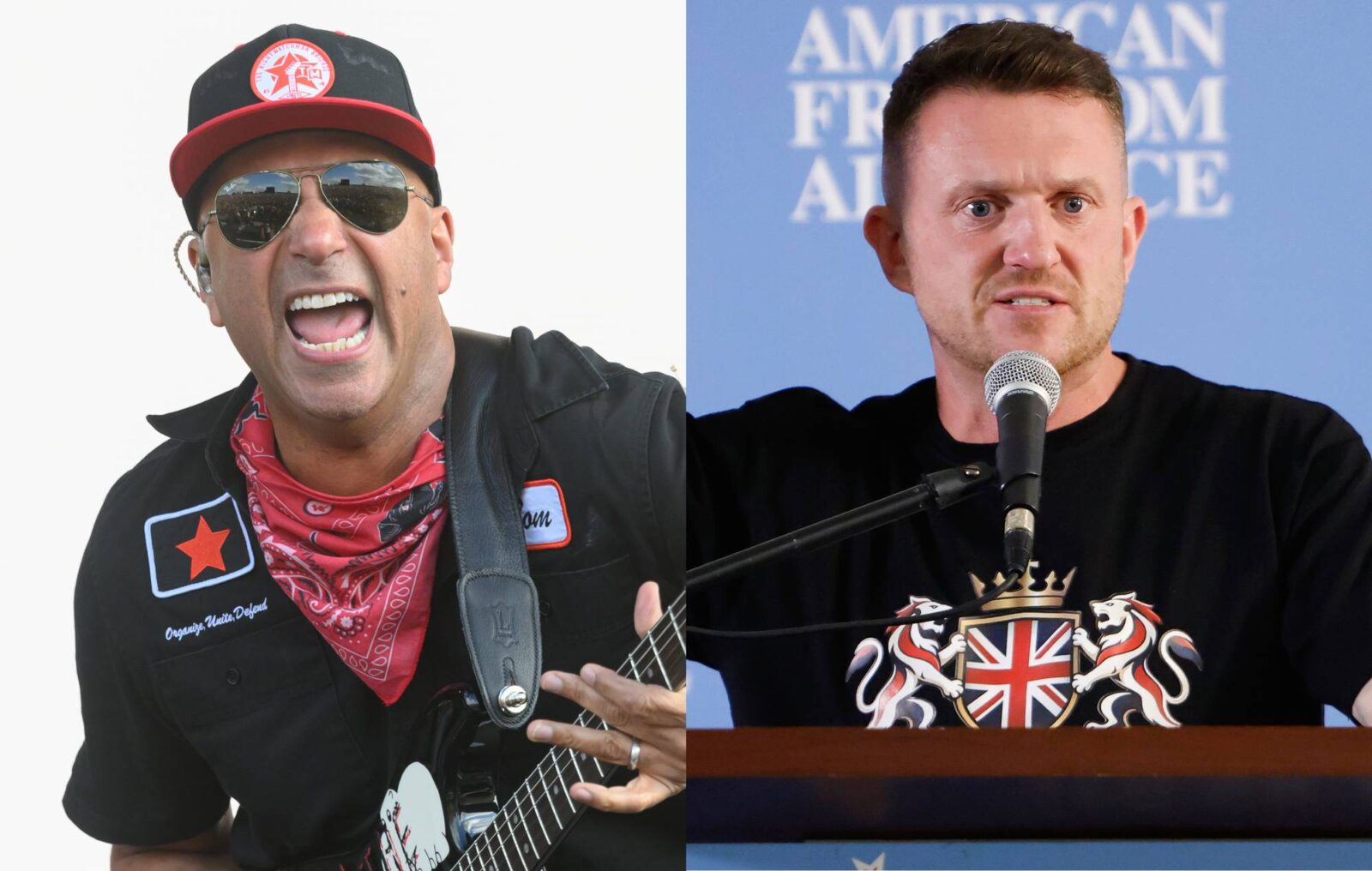 Tom Morello shares message for Tommy Robinson at Download 2026