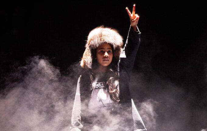 Watch North West's first solo music festival performance