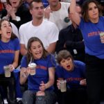 Watch Taylor Swift and Haim celebrate as they attend Knicks vs Spurs NBA final